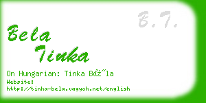 bela tinka business card